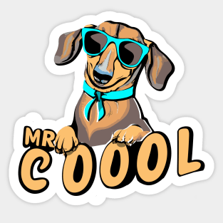 Cool dachshund dog design Sticker